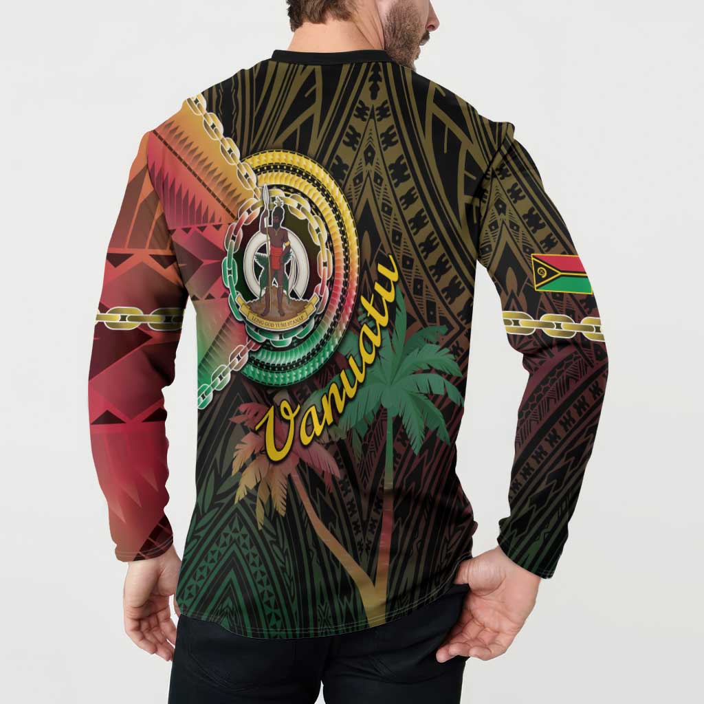 Vanuatu Espiritu Santo Island Button Sweatshirt Beach Landscape