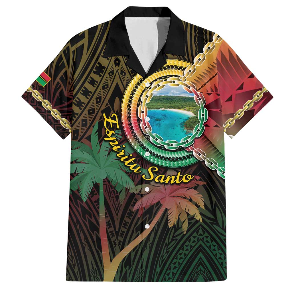 Vanuatu Espiritu Santo Island Family Matching Long Sleeve Bodycon Dress and Hawaiian Shirt Beach Landscape