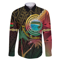 Vanuatu Espiritu Santo Island Family Matching Mermaid Dress and Hawaiian Shirt Beach Landscape
