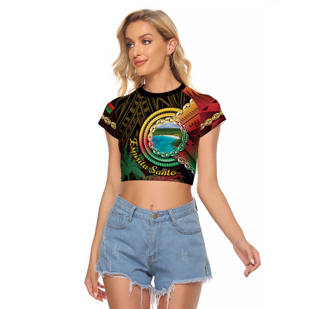 Vanuatu Espiritu Santo Island Raglan Cropped T Shirt Beach Landscape
