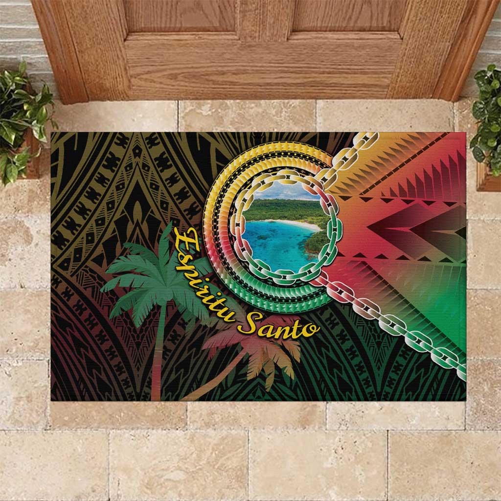Vanuatu Espiritu Santo Island Rubber Doormat Beach Landscape