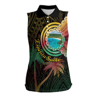 Vanuatu Espiritu Santo Island Women Sleeveless Polo Shirt Beach Landscape