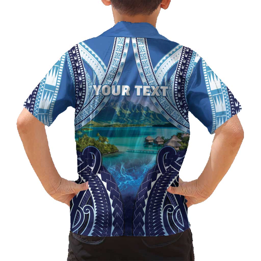 Personalised French Polynesia Bora Bora Family Matching Tank Maxi Dress and Hawaiian Shirt Beach Landscape Polynesian Style LT05 - Polynesian Pride