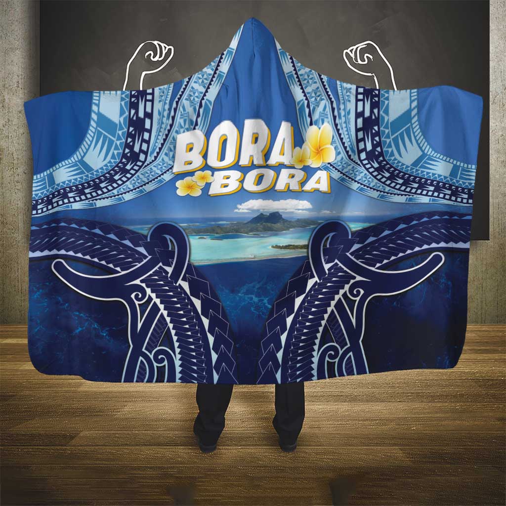 French Polynesia Bora Bora Hooded Blanket Beach Landscape Polynesian Style