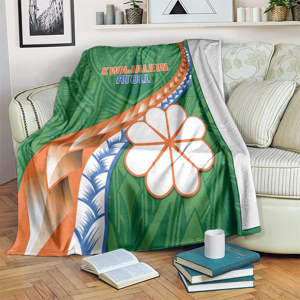 Marshall Islands Kwajalein Atoll Blanket Polynesian Tribal Tattoo LT05 Green - Polynesian Pride