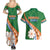 Personalised Marshall Islands Kwajalein Atoll Couples Matching Summer Maxi Dress and Hawaiian Shirt Polynesian Tribal Tattoo