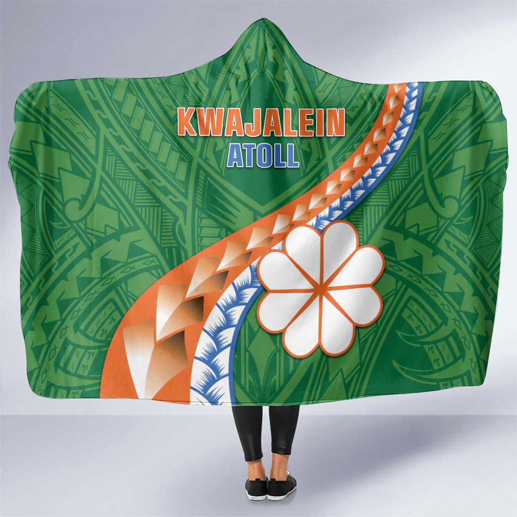Marshall Islands Kwajalein Atoll Hooded Blanket Polynesian Tribal Tattoo LT05 One Size Green - Polynesian Pride