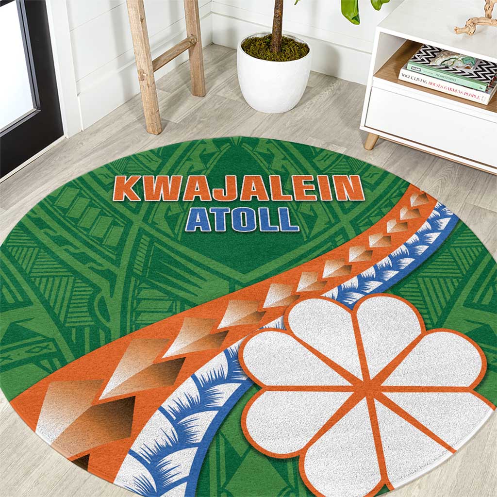 Marshall Islands Kwajalein Atoll Round Carpet Polynesian Tribal Tattoo LT05 Green - Polynesian Pride