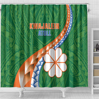 Marshall Islands Kwajalein Atoll Shower Curtain Polynesian Tribal Tattoo