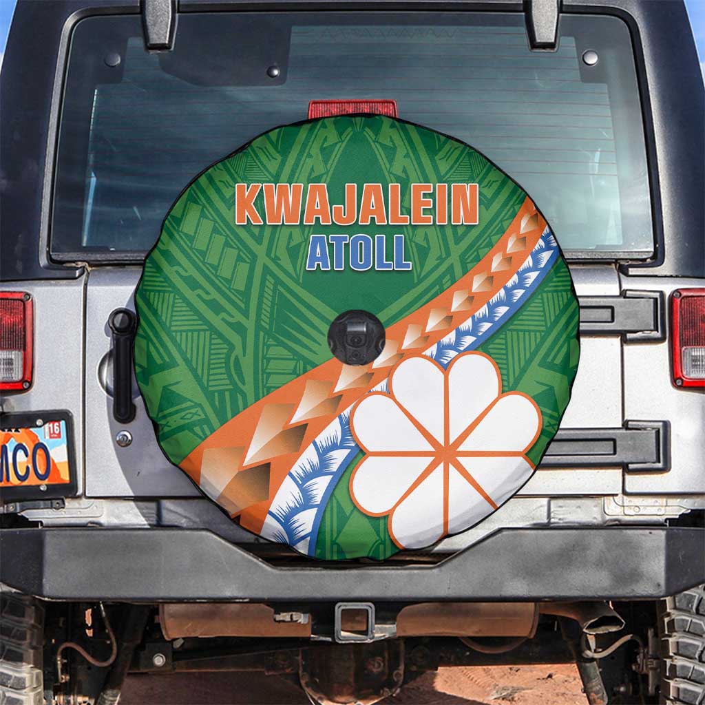 Marshall Islands Kwajalein Atoll Spare Tire Cover Polynesian Tribal Tattoo LT05 Green - Polynesian Pride