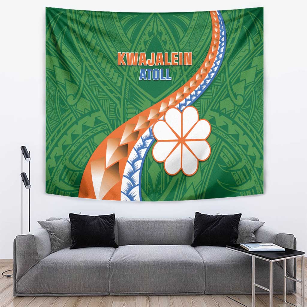 Marshall Islands Kwajalein Atoll Tapestry Polynesian Tribal Tattoo LT05 Green - Polynesian Pride