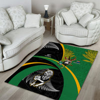 New Zealand And South Africa Rugby Area Rug 2023 Springboks Combine All Black Silver Fern LT05 - Polynesian Pride