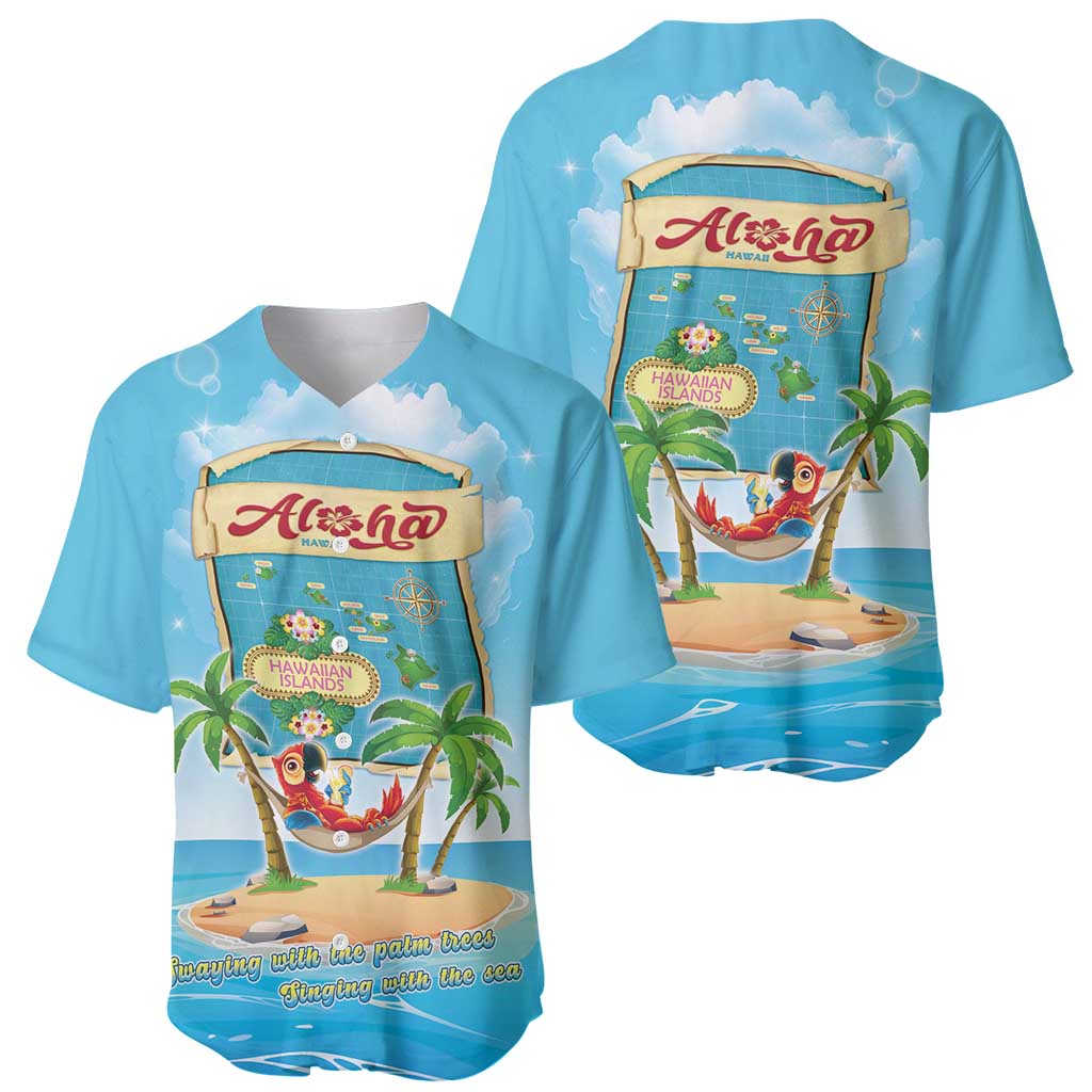 Aloha Hawaii Baseball Jersey Funny Macaw Parrot Tropical Vibe LT05 - Polynesian Pride