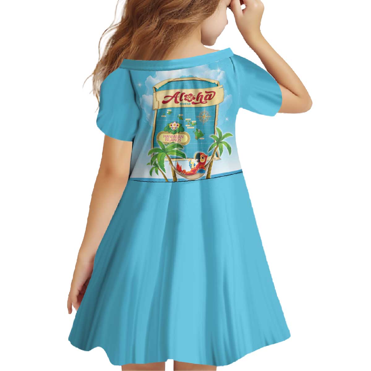 Aloha Hawaii Family Matching Off The Shoulder Long Sleeve Dress and Hawaiian Shirt Funny Macaw Parrot Tropical Vibe LT05 - Polynesian Pride