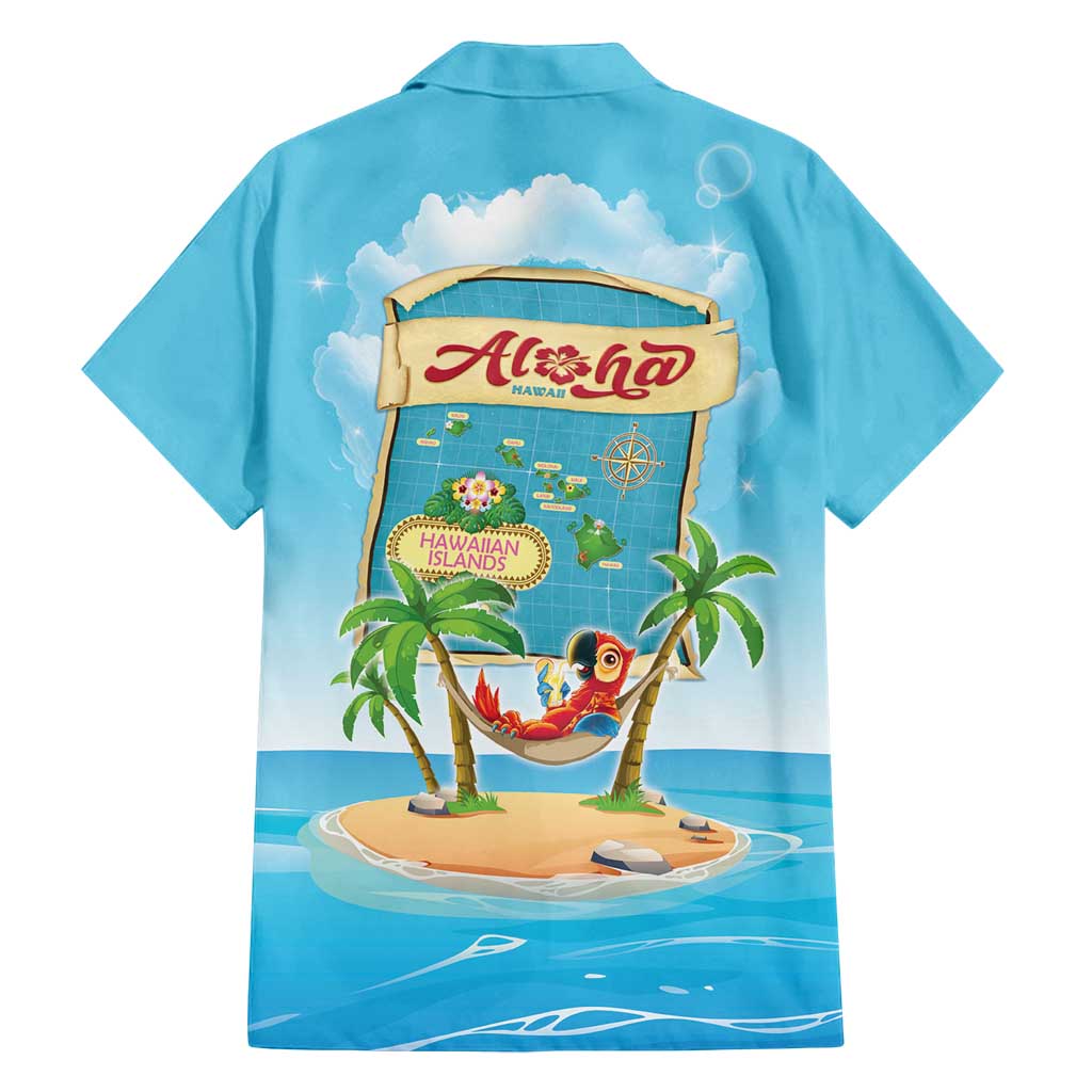 Aloha Hawaii Family Matching Tank Maxi Dress and Hawaiian Shirt Funny Macaw Parrot Tropical Vibe LT05 - Polynesian Pride