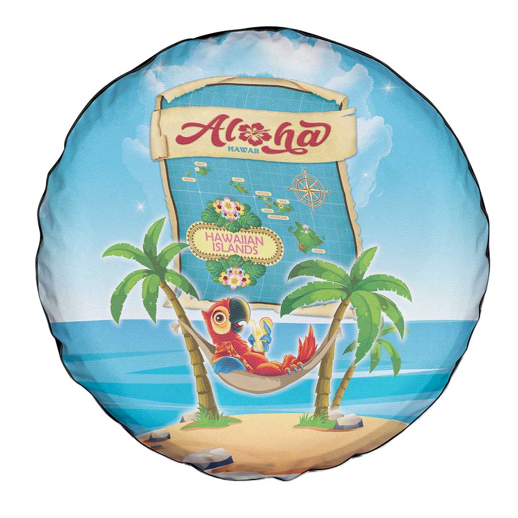Aloha Hawaii Spare Tire Cover Funny Macaw Parrot Tropical Vibe LT05 - Polynesian Pride