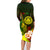 Personalised Hawaii State Motto Family Matching Long Sleeve Bodycon Dress and Hawaiian Shirt Hawaiian Tribal Reggae Hammerhead Shark LT05 - Polynesian Pride
