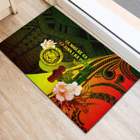 Hawaii State Motto Rubber Doormat Hawaiian Tribal Reggae Hammerhead Shark LT05 - Polynesian Pride