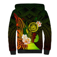 Personalised Hawaii State Motto Sherpa Hoodie Hawaiian Tribal Reggae Hammerhead Shark LT05 - Polynesian Pride