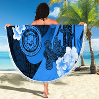 Hawaii State Motto Beach Blanket Hawaiian Tribal Blue Hammerhead Shark LT05 - Polynesian Pride