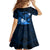 Personalised Hawaii State Motto Kid Short Sleeve Dress Hawaiian Tribal Blue Hammerhead Shark LT05 - Polynesian Pride