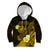 Personalised Hawaii State Motto Kid Hoodie Hawaiian Tribal Gold Hammerhead Shark LT05 Hoodie Gold - Polynesian Pride