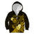 Personalised Hawaii State Motto Kid Hoodie Hawaiian Tribal Gold Hammerhead Shark LT05 Zip Hoodie Gold - Polynesian Pride