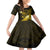 Personalised Hawaii State Motto Kid Short Sleeve Dress Hawaiian Tribal Gold Hammerhead Shark LT05 KID Gold - Polynesian Pride