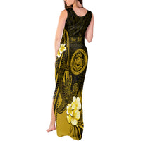 Personalised Hawaii State Motto Tank Maxi Dress Hawaiian Tribal Gold Hammerhead Shark LT05 - Polynesian Pride