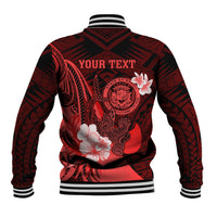 Personalised Hawaii State Motto Baseball Jacket Hawaiian Tribal Red Hammerhead Shark LT05 - Polynesian Pride