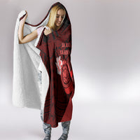 Hawaii State Motto Hooded Blanket Hawaiian Tribal Red Hammerhead Shark LT05 - Polynesian Pride