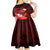 Personalised Hawaii State Motto Kid Short Sleeve Dress Hawaiian Tribal Red Hammerhead Shark LT05 - Polynesian Pride