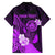 Personalised Hawaii State Motto Family Matching Short Sleeve Bodycon Dress and Hawaiian Shirt Hawaiian Tribal Purple Hammerhead Shark LT05 - Polynesian Pride