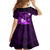 Personalised Hawaii State Motto Kid Short Sleeve Dress Hawaiian Tribal Purple Hammerhead Shark LT05 - Polynesian Pride