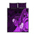 Hawaii State Motto Quilt Bed Set Hawaiian Tribal Purple Hammerhead Shark LT05 Purple - Polynesian Pride