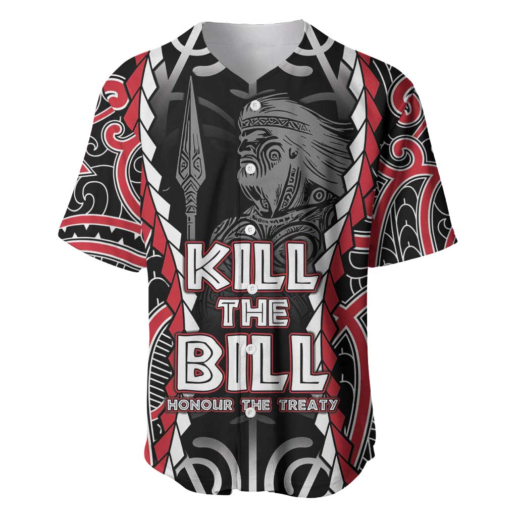 Aotearoa Waitangi Day Baseball Jersey Maori Warrior Tribal Tattoo LT05 Black - Polynesian Pride