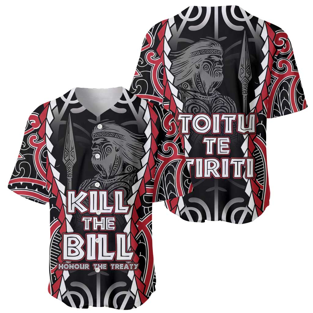 Aotearoa Waitangi Day Baseball Jersey Maori Warrior Tribal Tattoo LT05 - Polynesian Pride
