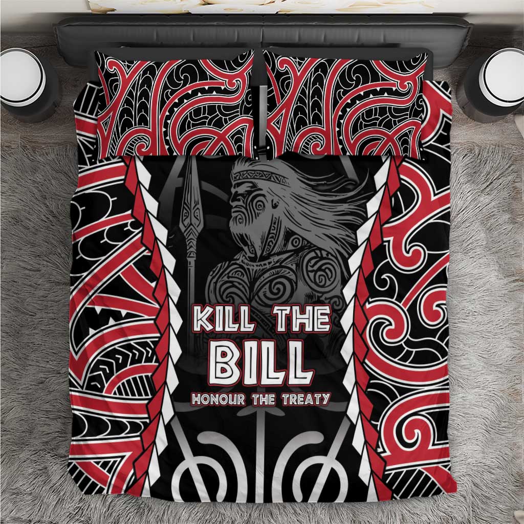 Aotearoa Waitangi Day Bedding Set Maori Warrior Tribal Tattoo LT05 Black - Polynesian Pride