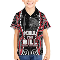 Aotearoa Waitangi Day Family Matching Off The Shoulder Long Sleeve Dress and Hawaiian Shirt Maori Warrior Tribal Tattoo