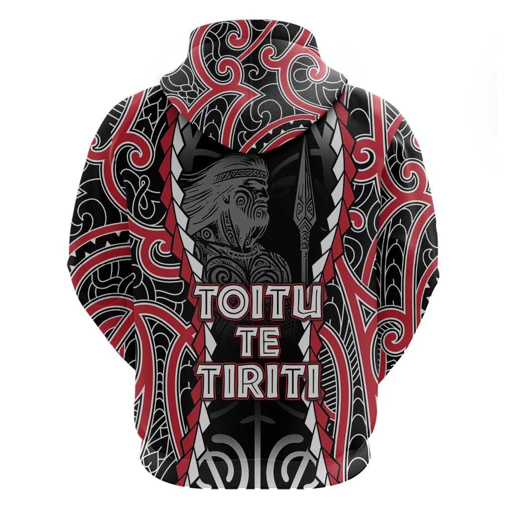 Aotearoa Waitangi Day Zip Hoodie Maori Warrior Tribal Tattoo LT05 - Polynesian Pride