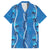 Hawaii Maile Lei Family Matching Summer Maxi Dress and Hawaiian Shirt With Blue Monstera Pattern