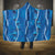 Hawaii Maile Lei Hooded Blanket With Blue Monstera Pattern
