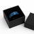 Hawaii Maile Lei Spinner Ring With Blue Monstera Pattern - Polynesian Pride