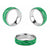 Hawaii Maile Lei Classic Ring With Green Monstera Pattern - Polynesian Pride