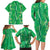 Hawaii Maile Lei Family Matching Long Sleeve Bodycon Dress and Hawaiian Shirt With Green Monstera Pattern
