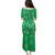 Hawaii Maile Lei Family Matching Puletasi and Hawaiian Shirt With Green Monstera Pattern