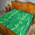 Hawaii Maile Lei Quilt With Green Monstera Pattern
