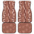 Hawaii Maile Lei Car Mats With Brown Monstera Pattern