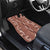 Hawaii Maile Lei Car Mats With Brown Monstera Pattern