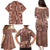 Hawaii Maile Lei Family Matching Puletasi and Hawaiian Shirt With Brown Monstera Pattern